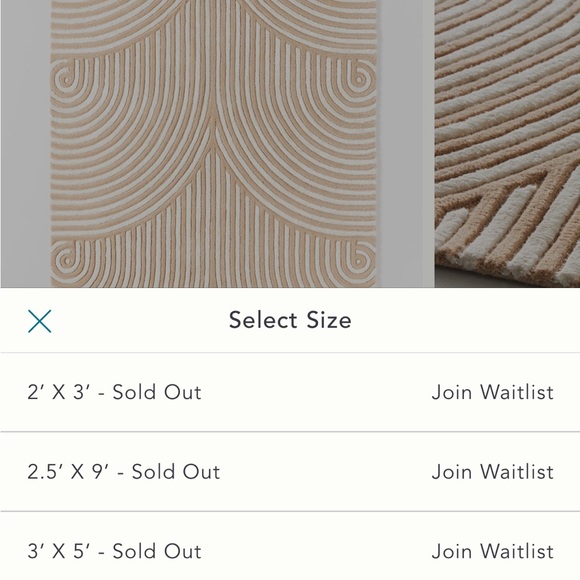 Andie tufted art deco rug * - Picture 3 of 7